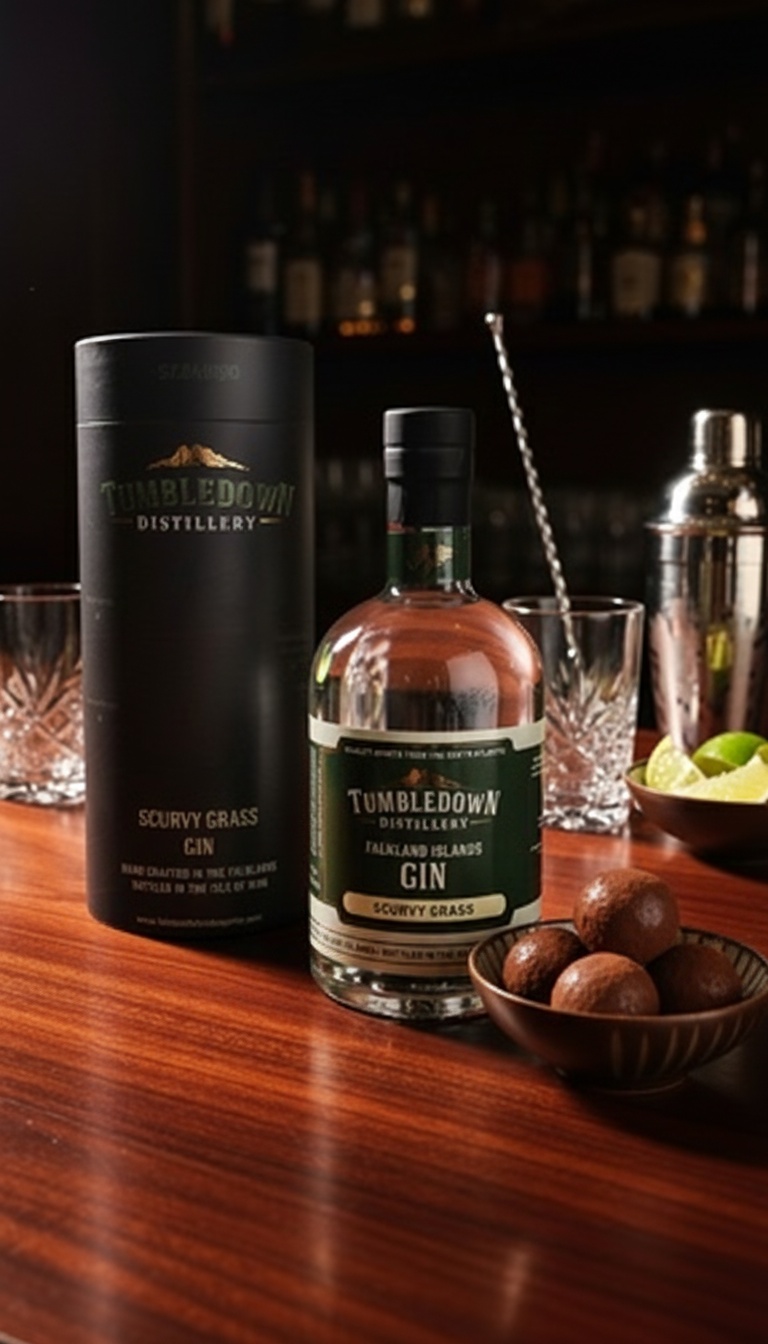 Gin and Chocolate Falkland Islands Gin Tumbledown Gin