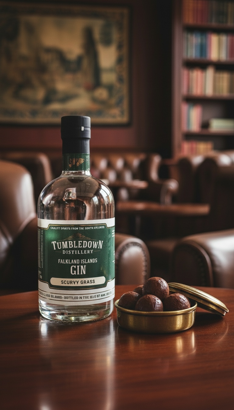 Gin and Chocolate Falkland Islands Gin Tumbledown Gin